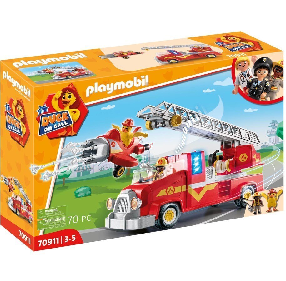 70911 PLAYMOBIL, D.O.C. Ugniagesių sunkvežimis цена и информация | Konstruktoriai ir kaladėlės | pigu.lt