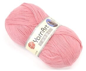 Mezgimo siūlai YarnArt Wool, spalva ružava 597R kaina ir informacija | Mezgimui | pigu.lt