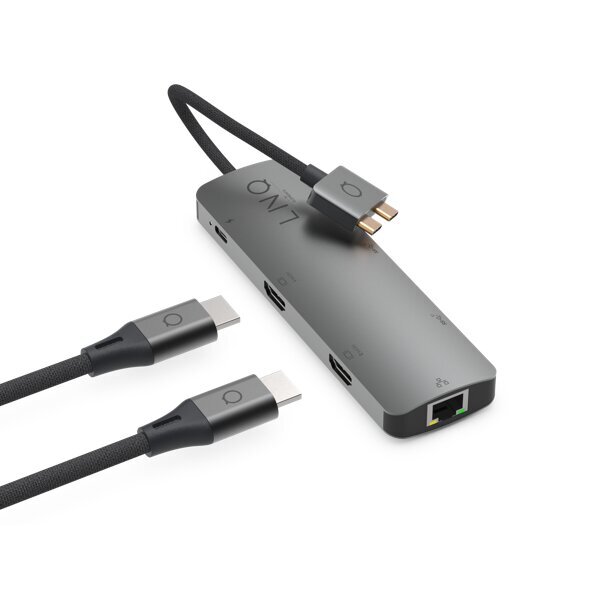 linq LQ48011 7in2 D2 Pro MST USB-C kelių prievadų šakotuvas kaina ir informacija | Adapteriai, USB šakotuvai | pigu.lt
