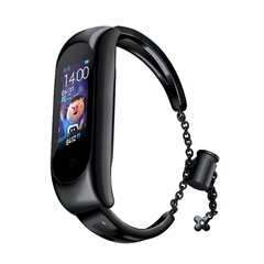 Fusion Metal Bracelet ремешок для часов Xiaomi Mi Band 3 / 4 / 5 / 6 черный цена и информация | Аксессуары для смарт-часов и браслетов | pigu.lt
