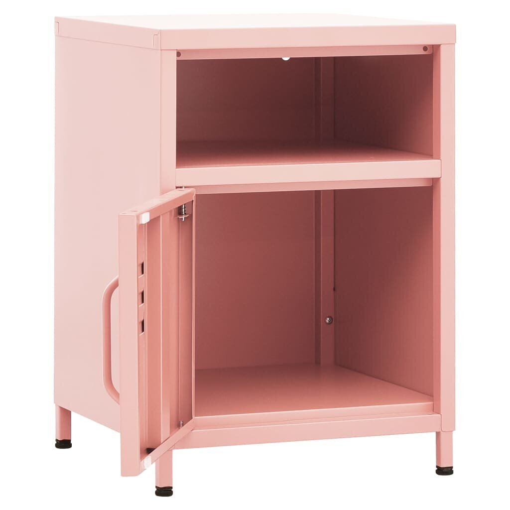 Naktinis staliukas vidaXL, rožinė Rožinė kaina ir informacija | Spintelės prie lovos | pigu.lt