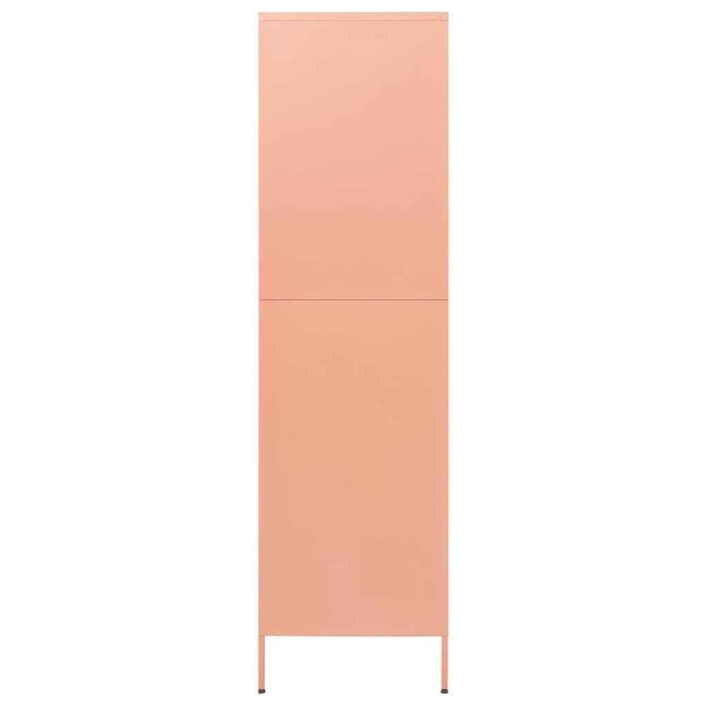 Drabužių spinta, rožinė, 90x50x180cm, plienas kaina ir informacija | Spintos | pigu.lt