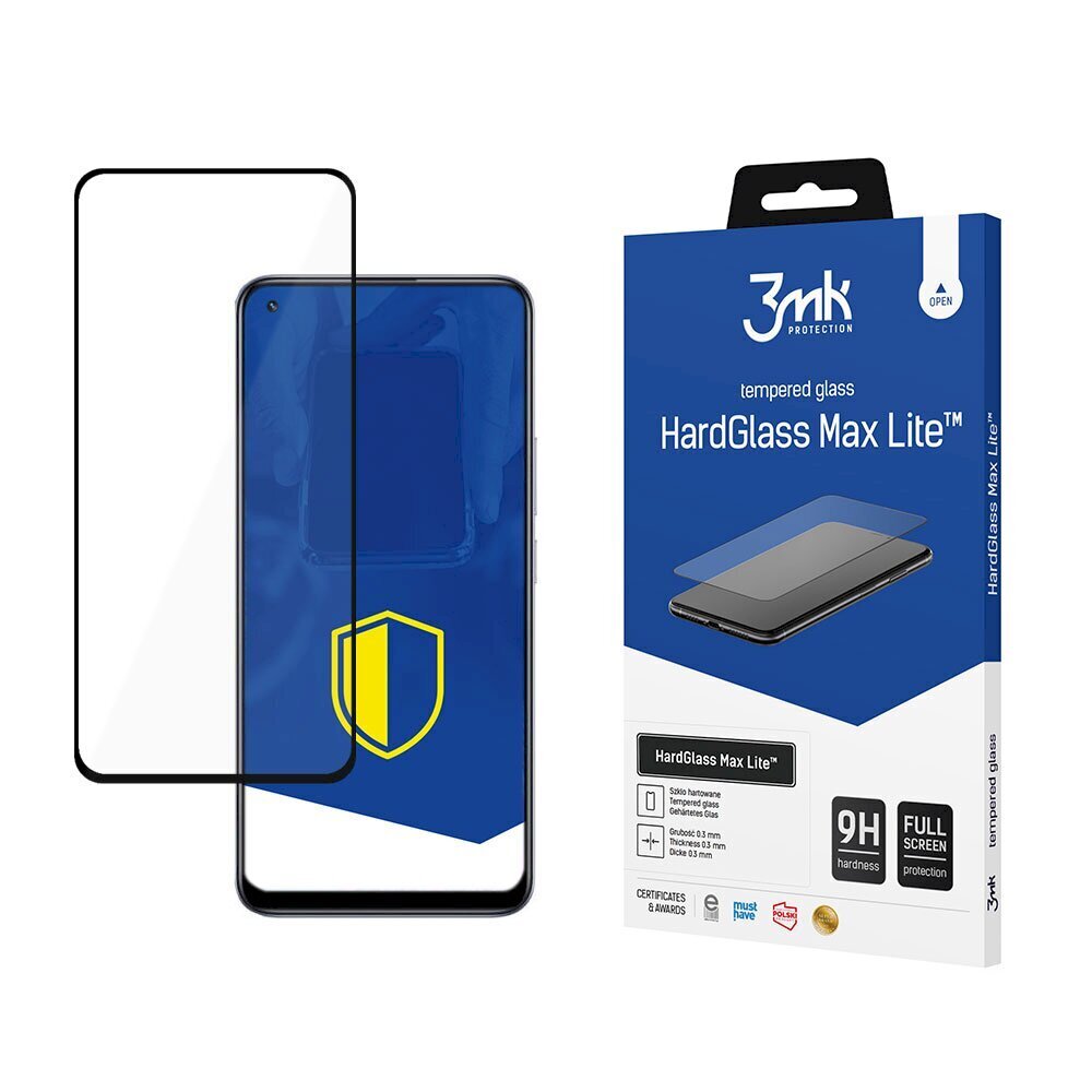 3mk HardGlass Max Lite™ ekrano apsauga, skirta Realme 8 5G kaina ir informacija | Apsauginės plėvelės telefonams | pigu.lt
