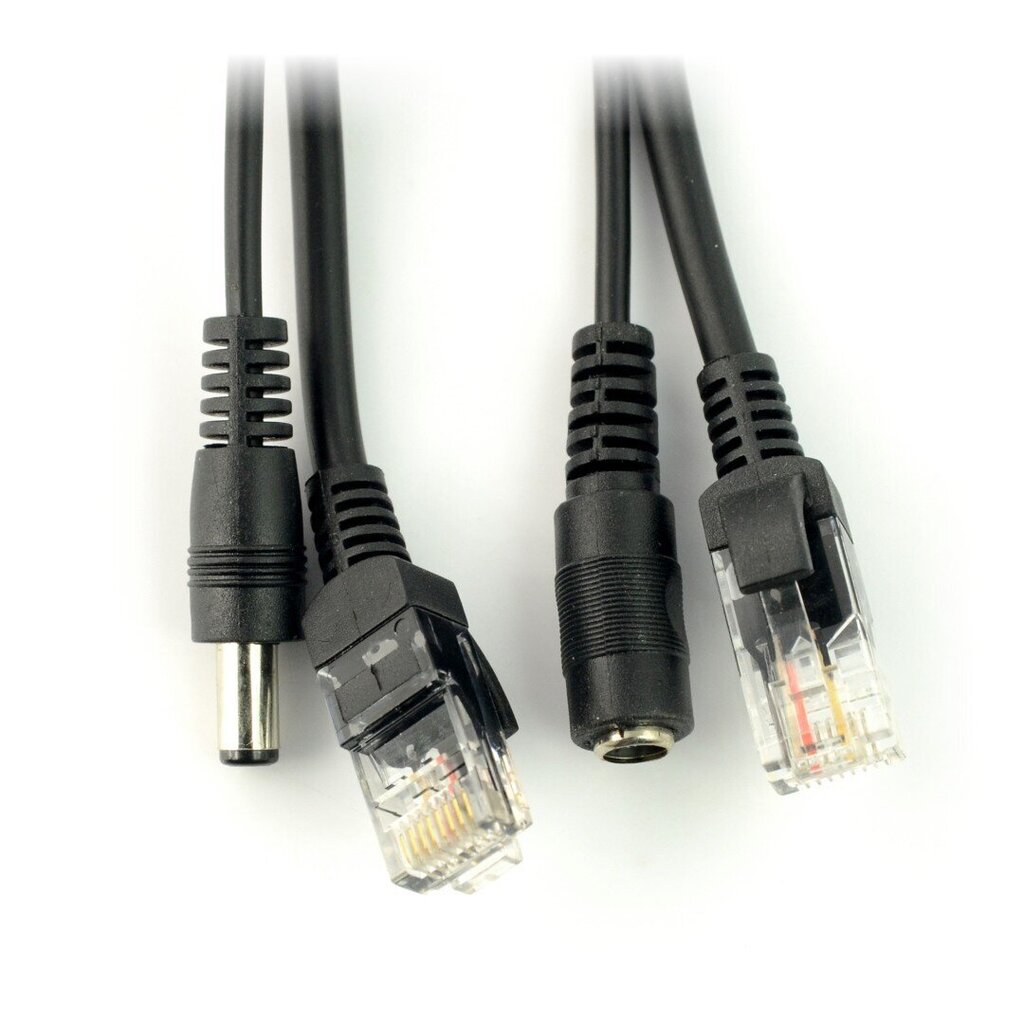 PoE adapteris - maitinimas per LAN - RJ45 į DC jungtį, 2 vnt kaina ir informacija | Kabeliai ir laidai | pigu.lt