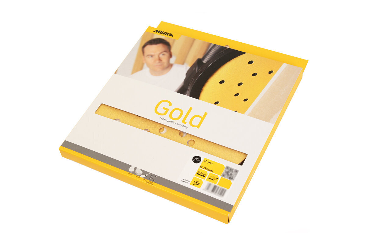 Šlifavimo diskas Mirka Gold, 225mm, P120 H27, 10 vnt цена и информация | Šlifuokliai | pigu.lt