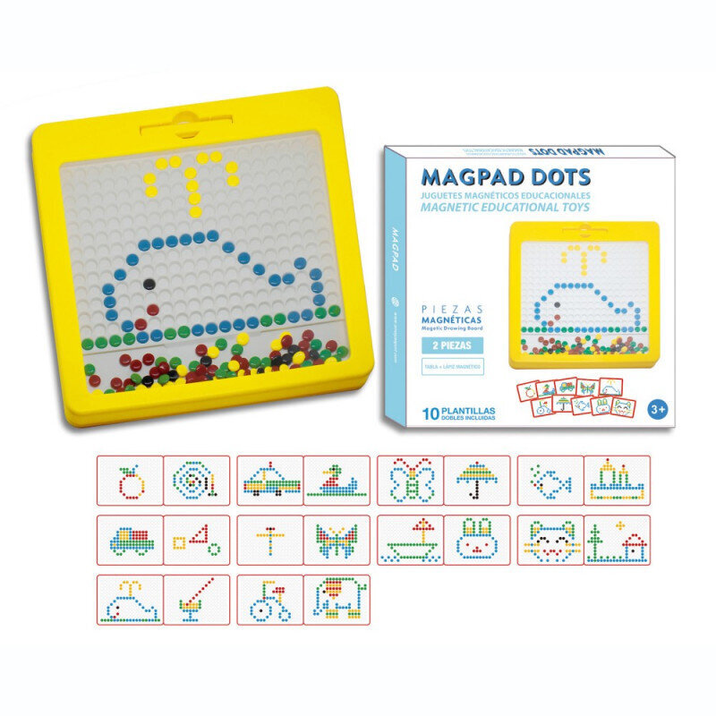 Mozaikinė lenta su magnetiniais taškais Magpad dots, L 77411297 kaina ir informacija | Lavinamieji žaislai | pigu.lt