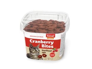 Sanal Cranberry & Chicken Bites cup pašaro priedas katėms 75g kaina ir informacija | Skanėstai katėms | pigu.lt