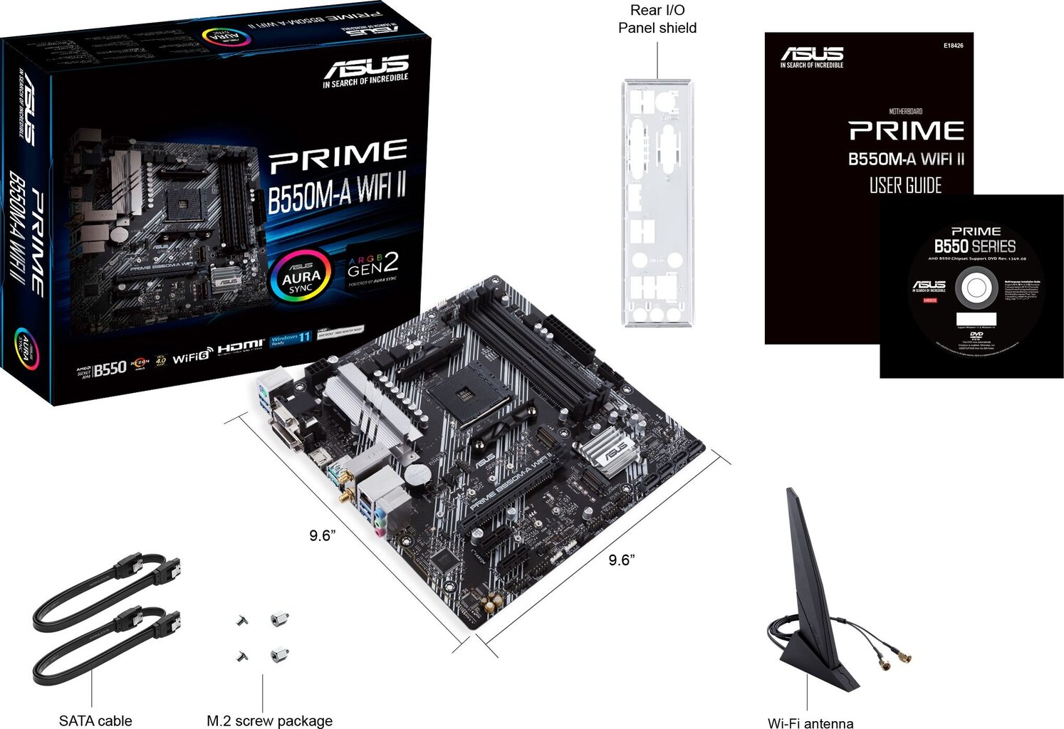 Asus PRIME B550M-A WIFI II цена и информация | Pagrindinės plokštės | pigu.lt