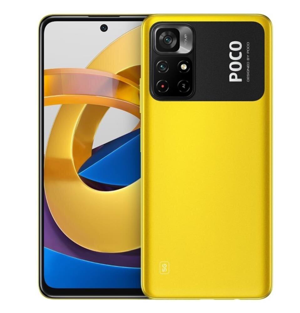 Xiaomi Poco M4 Pro 5G, 64 GB, Dual SIM, Yellow kaina ir informacija | Mobilieji telefonai | pigu.lt