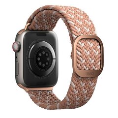 UNIQ pasek Aspen Apple Watch 40|38|41mm Series 4|5|6|7|8|SE|SE2 Braided DE różowy|citrus pink цена и информация | Аксессуары для смарт-часов и браслетов | pigu.lt