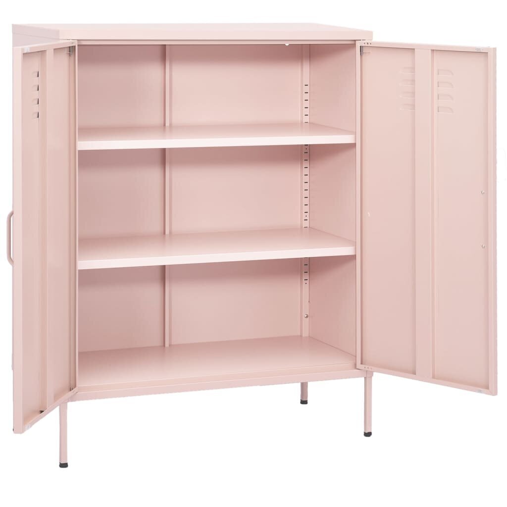 Sandėliavimo spintelė, rožinės spalvos, 80x35x101,5cm, plienas цена и информация | Svetainės spintelės | pigu.lt