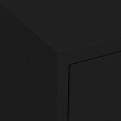 Sandėliavimo spintelė, juodos spalvos, 80x35x101,5cm, plienas цена и информация | Шкафчики в гостиную | pigu.lt