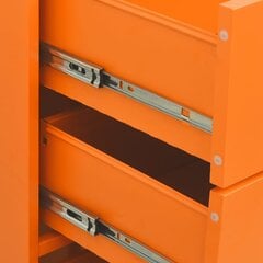 Komoda su stalčiais, oranžinės spalvos, 80x35x101,5cm, plienas kaina ir informacija | Комоды | pigu.lt