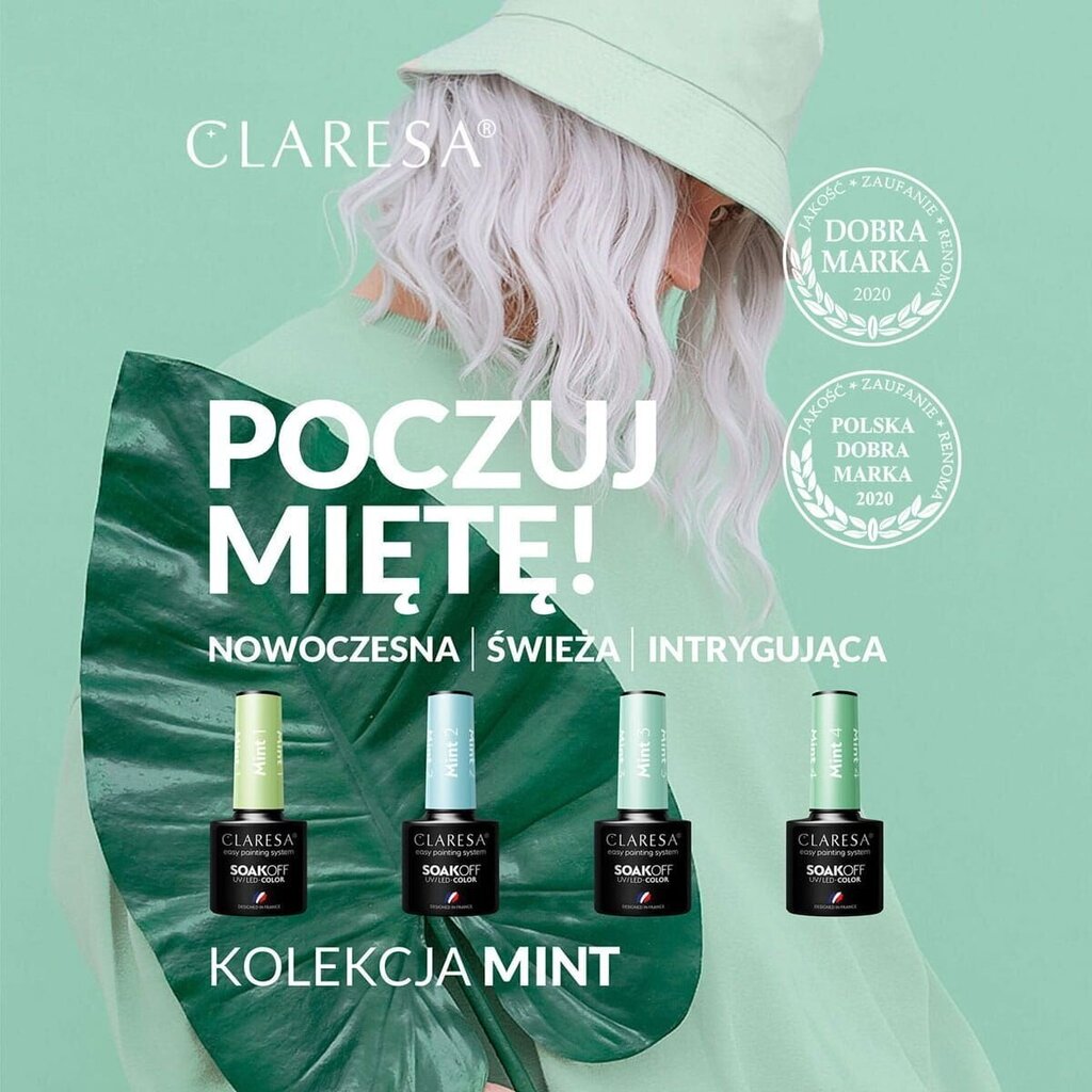 Ilgalaikis hibridinis nagų lakas Claresa, Mint 3, 5 g kaina ir informacija | Nagų lakai, stiprintojai | pigu.lt