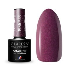 Стойкий гибридный гель лак для ногтей Claresa PINK 553, 5 г цена и информация | Лаки, укрепители для ногтей | pigu.lt