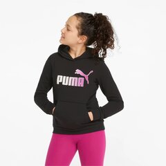 Детская спортивная кофта Puma Essentials+ Bleach Logo 846958*01, черная/фуксия 4064535389067 цена и информация | Свитеры, жилетки, пиджаки для девочек | pigu.lt