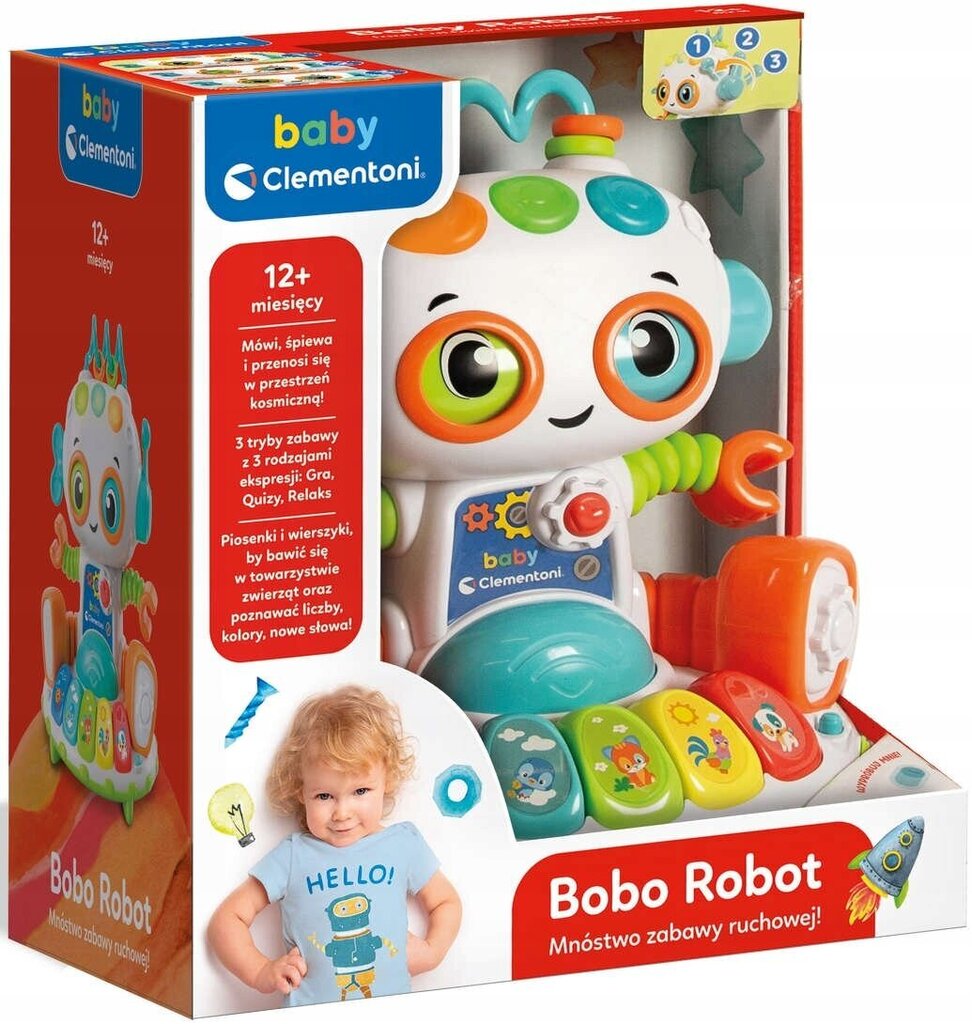 Interaktyvus žaislas Bobo Robot Baby Clementoni kaina ir informacija | Žaislai kūdikiams | pigu.lt