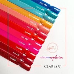 Стойкий гибридный гель лак для ногтей CLARESA PINK 527, 5 г цена и информация | Лаки, укрепители для ногтей | pigu.lt