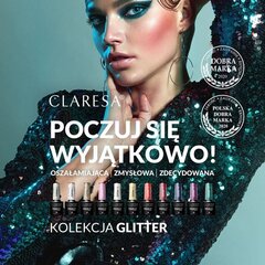 Ilgalaikis hibridinis nagų lakas Claresa, Glitter 15, 5g kaina ir informacija | Nagų lakai, stiprintojai | pigu.lt