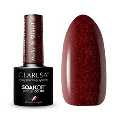 Стойкий гибридный гель лак для ногтей CLARESA Make It Shine! 4, 5 г цена и информация | Лаки, укрепители для ногтей | pigu.lt