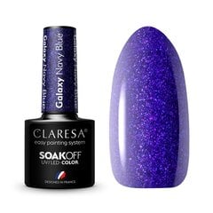 Стойкий гибридный гель лак для ногтей CLARESA Galaxy Navy Blue, 5 г цена и информация | Лаки, укрепители для ногтей | pigu.lt