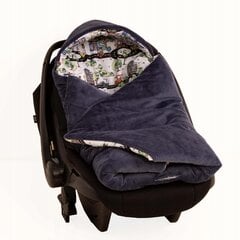 Kūdikio vokelis antklodė vežimėliui ir automobilio kėdutei, tamsiai mėlynas kaina ir informacija | Vežimėlių priedai | pigu.lt