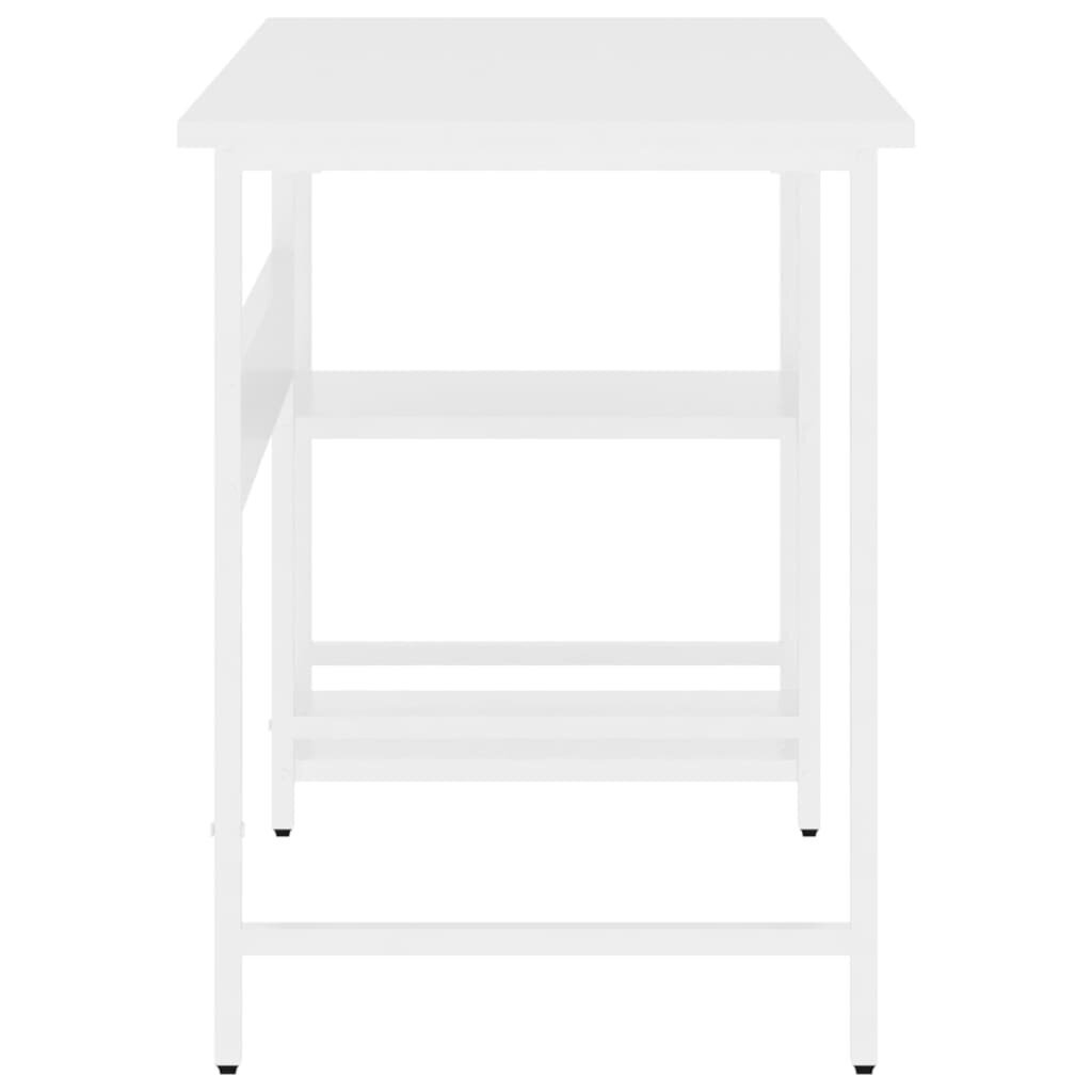 Kompiuterio stalas, baltos spalvos, 105x55x72cm, MDF ir metalas kaina ir informacija | Kompiuteriniai, rašomieji stalai | pigu.lt