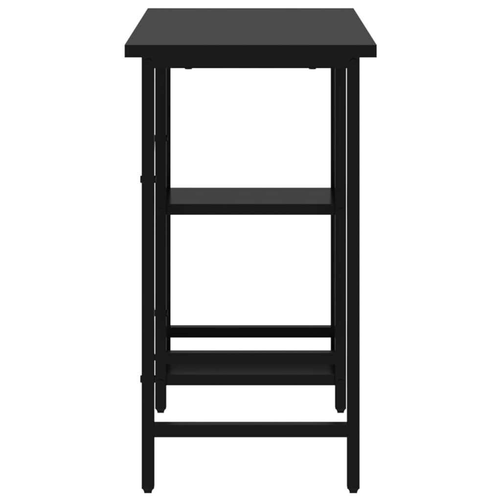 Kompiuterio stalas, juodos spalvos, 80x40x72cm, MDF ir metalas цена и информация | Kompiuteriniai, rašomieji stalai | pigu.lt