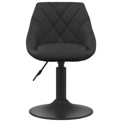 vidaXL Valgomojo kėdė, juodos spalvos, aksomas (335313) цена и информация | Стулья для кухни и столовой | pigu.lt