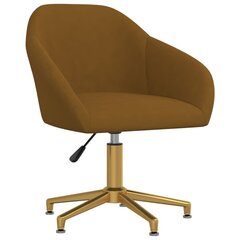 Pasukamos valgomojo kėdės, 4vnt., rudos spalvos, aksomas kaina ir informacija | Virtuvės ir valgomojo kėdės | pigu.lt