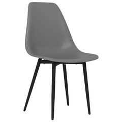 Valgomojo kėdės, 4vnt., pilkos spalvos, PP kaina ir informacija | Virtuvės ir valgomojo kėdės | pigu.lt