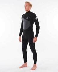 Vyriškas hidrokostiumas Rip Curl Flashbomb 4/3 chest zip, Juodas kaina ir informacija | Hidrokostiumai | pigu.lt