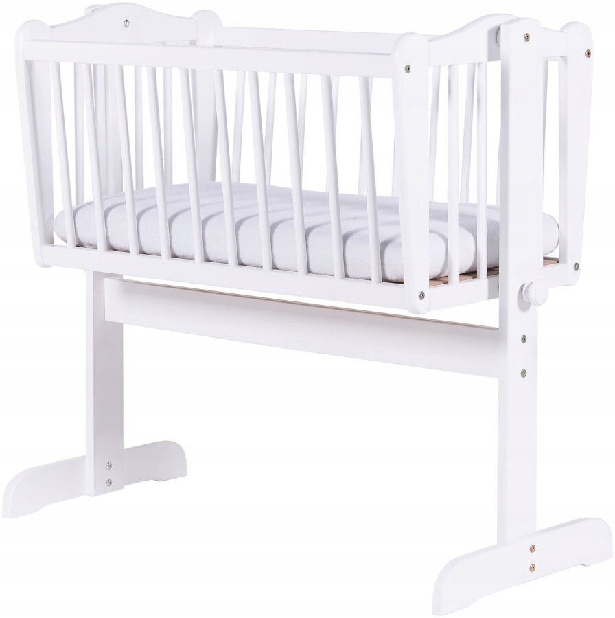 Kūdikio lovytė Drewex Vanessa, 40x80 cm, balta kaina ir informacija | Kūdikių lovytės | pigu.lt