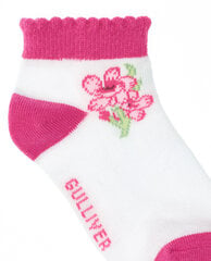Бело-розовые носки для девочек «Gulliver», 14*16 cm цена и информация | Носки, колготки для девочек | pigu.lt