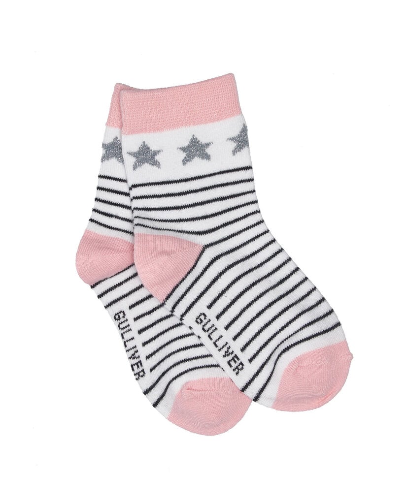 Dryžuotos kojinės mergaitei Gulliver, rožinės kaina ir informacija | Kojinės, pėdkelnės mergaitėms | pigu.lt