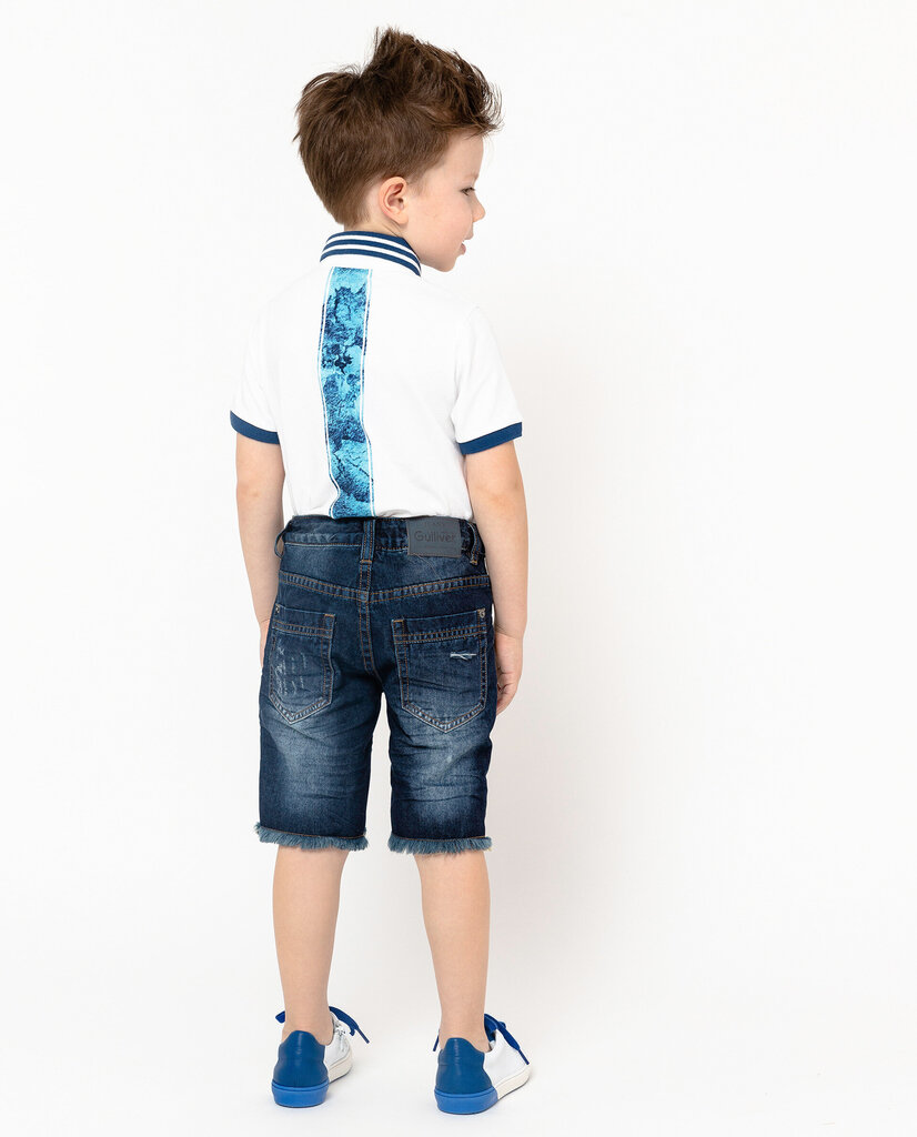 Džinsiniai šortai berniukams Gulliver, mėlyni 110 cm цена и информация | Šortai berniukams | pigu.lt