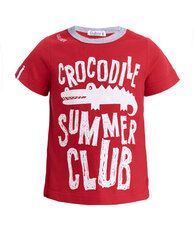 Gulliver marškinėliai su spaudiniu berniukams, raudoni kaina ir informacija | Marškinėliai berniukams | pigu.lt