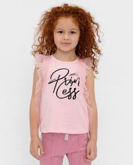 Розовая майка с принтом для девочек «Gulliver», 104*56*51 cm цена и информация | Рубашки для девочек | pigu.lt
