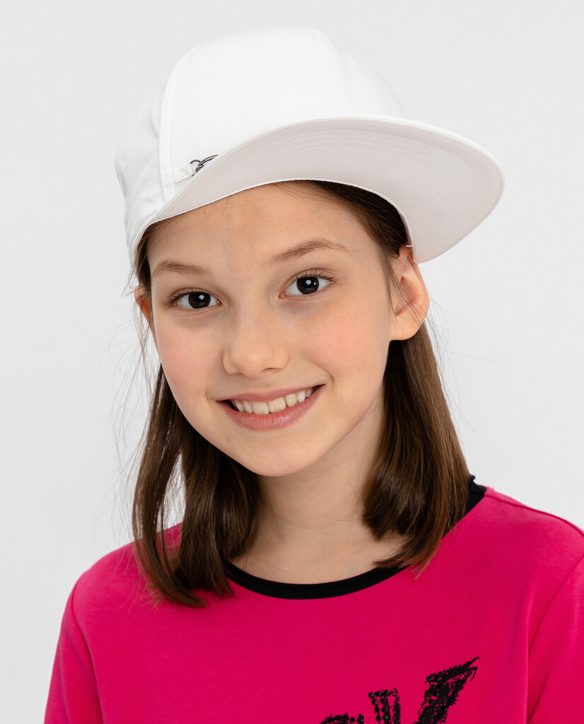 Gulliver balta beisbolo kepuraitė mergaitėms kaina ir informacija | Kepurės, pirštinės, šalikai mergaitėms | pigu.lt