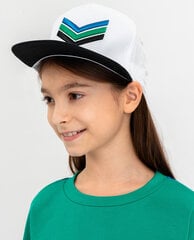 Gulliver balta beisbolo kepuraitė su žaliu snapeliu mergaitėms kaina ir informacija | Kepurės, pirštinės, šalikai mergaitėms | pigu.lt