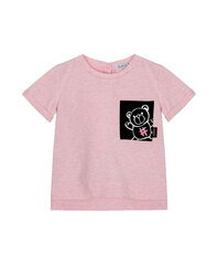 Gulliver marškinėliai su kišene mergaitėms, rožiniai kaina ir informacija | Marškinėliai mergaitėms | pigu.lt