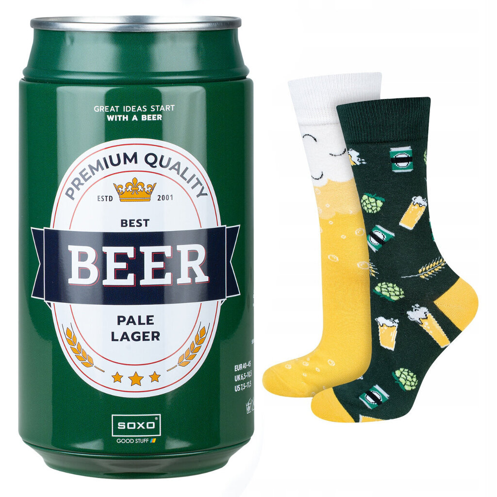 Vyriškos kojinės Soxo alaus skardinėje Pale Lager kaina ir informacija | Vyriškos kojinės | pigu.lt