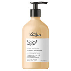 Šampūnas pažeistiems plaukams L'Oreal Serie Expert Absolut Repair Gold Quinoa 500 ml kaina ir informacija | Šampūnai | pigu.lt