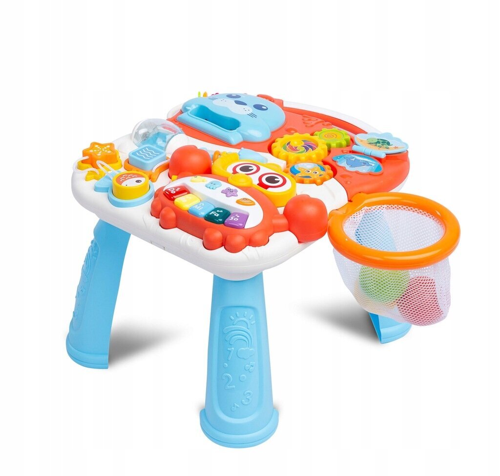 Stumdukas-edukacinis stalas 2-in-1 Toyz Spark Orange kaina ir informacija | Žaislai kūdikiams | pigu.lt