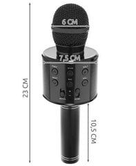 Goodbuy микрофон для караоке со встроенным динамиком bluetooth / 3 Вт / aux / голосовой модулятор / USB / Micro SD светло-розовый цена и информация | Микрофоны | pigu.lt