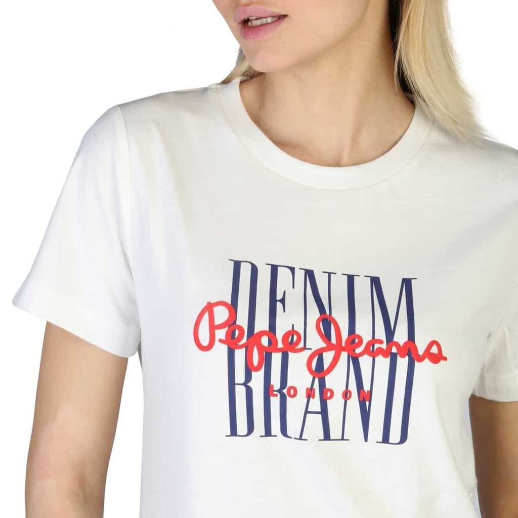 Marškinėliai moterims Pepe Jeans CAMILLEPL505147WHITE, balti kaina ir informacija | Marškinėliai moterims | pigu.lt