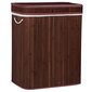 Bambuko skalbinių krepšelis цена и информация | Vonios kambario aksesuarai | pigu.lt