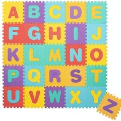 Vaikiškas putplasčio dėlionių kilimėlis su raidėmis Springos 170x150cm, 61 det. цена и информация | Развивающие коврики | pigu.lt