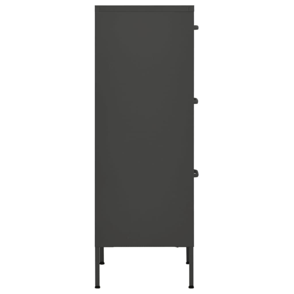 Sandėliavimo spintelė, antracito, 42,5x35x101,5cm, plienas kaina ir informacija | Svetainės spintelės | pigu.lt