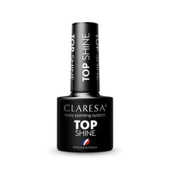 Гибридный топ стойкий гель-лак CLARESA TOP SHINE, 5 г цена и информация | Лаки, укрепители для ногтей | pigu.lt